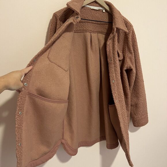Soft Surroundings Campera Mauve Oversized Shirt Jacket Shacket Womens Large - Picture 8 of 9